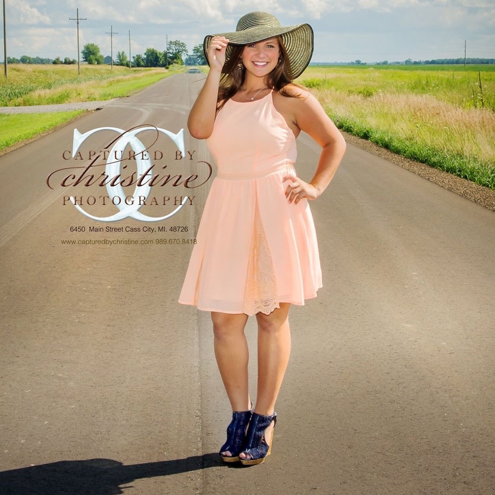 Bright Peach Sundress